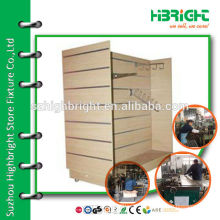 MDF floor display stand with hooks